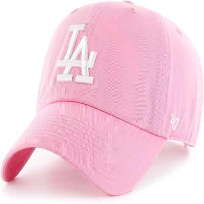 '47 New York Yankees Adjustable Cap Clean Up MLB, Los Angeles Dodgers Rose Pink, One Size