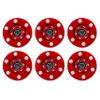 Franklin Sports NHL Pro Commander Roller Hockey Pucks - 6 Pack - Red view 1