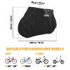 Favoto Bike Cover for Transport 2 Bikes - Waterproof Outdoor Bicycle Cover on Rear Bike Rack, 600D Thicken Oxford Heavy Duty Bike Rack Covers for 2 Bikes on Hitch Travel Storage view 2