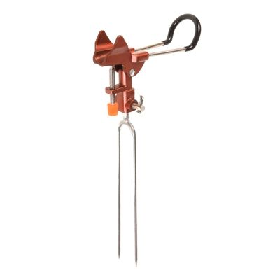 DYPASA Vertical Fishing Rod Holder Fishing Rod Stand Metal Handle Support Holder with Long Steel Earth Pike Sea Lake Stream Fishing Accessories Stainless Steel Wall Mounted Fishing Rod Rack