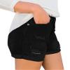 LookbookStore Women Summer High Waisted Sewn Cuffed Hem Buttons Denim Jean Shorts Warm Onyx Black Size S view 2