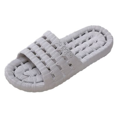 CsgrFagr Mens Couple Shoes Solid Color Non Slip Hollow Water Leakage Slippers Summer Home Bathroom Platform Slippers Slip on Slippers for Men Size 12 (Grey, 8)