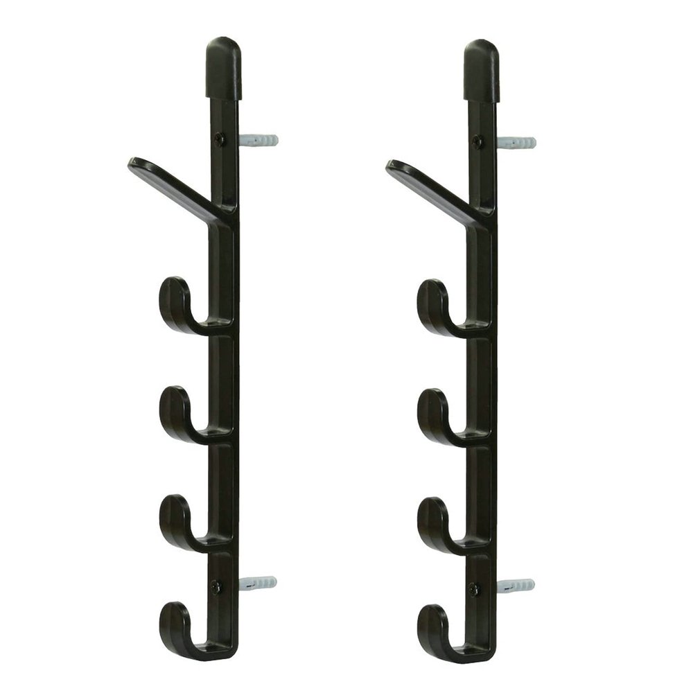 DYPASA Vertical Fishing Rod Holder Fishing Rods Storage Wall Bracket Practical Tool Fishing Pole Rack for 5 Rods Hard Plastic Holder 1 Pair Wall Mounted Fishing Rod Rack