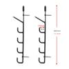 DYPASA Vertical Fishing Rod Holder Fishing Rods Storage Wall Bracket Practical Tool Fishing Pole Rack for 5 Rods Hard Plastic Holder 1 Pair Wall Mounted Fishing Rod Rack view 2