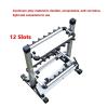 Vertical Fishing Rod Holder Fishing Rod Rack Holder Aluminum Alloy Fishing Rod Pole Bracket Display Stand Tackle for Fishing Rods Set Capacity Tool 12 Slots Wall Mounted Fishing Rod Rack ( Color : Sil view 3