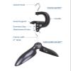 Hooded Wetsuit Hanger & Hooded Drysuit Hanger 'Hood Saver System' by BAKER HANGER - USA Made - (Black/Black) view 2