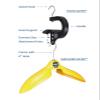 Hooded Wetsuit Hanger & Hooded Drysuit Hanger 'Hood Saver System' by BAKER HANGER - USA Made - (Black/Yellow) view 2