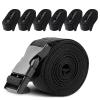 HAHASOLE Boat Cover Straps, 6 Pack-96''Lx1''W Heavy Duty Polyester Adjustable Straps with Quick Release Buckle for Securing Trailers view 1