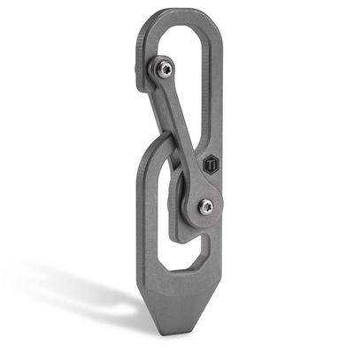 KeyUnity Titanium Carabiner Keychain Tool, 3 Functions in 1 Multitool for Everyday Carry (KU04)