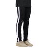 JEsilunmaMY Men's Striped Skinny Jeans Mid Waist Distressed Ripped Pencil Jean Pants Slim Fit Destroyed Washed Denim Trousers (Black,31) view 2