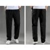 Mens Straight Leg Pants Plus Size Casual Outdoor Cargo Sweatpants Loose Comfort Stretch Jogger Pants with Pocket (Black,X-Large) view 3