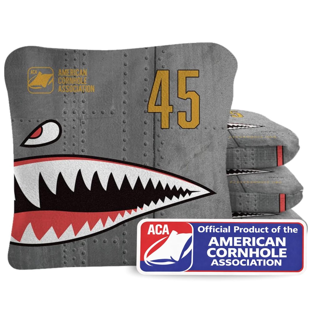 ACA Synergy Pro Professional Cornhole Bags - Pro Style Regulation Dual Sided 6x6 - Set of 4 Patriotic Bomber
