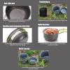 Restokki Camping Pots and Pans, Camping Cookware Camping Cooking Gear with Cooking Stove Pot Folding Spoon Fork Set for Outdoor Picnic view 2