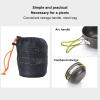 Restokki Camping Pots and Pans, Camping Cookware Camping Cooking Gear with Cooking Stove Pot Folding Spoon Fork Set for Outdoor Picnic view 4
