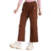 JEATHA Kids Girls Cotton Jogger Cargo Pants with Pockets for Street Hip Hop Dance Trousers Casual Sweatpants Brown 11-12 Years view 3