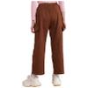 JEATHA Kids Girls Cotton Jogger Cargo Pants with Pockets for Street Hip Hop Dance Trousers Casual Sweatpants Brown 11-12 Years view 4