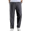 Mens Straight Leg Pants Plus Size Casual Outdoor Cargo Sweatpants Loose Comfort Stretch Jogger Pants with Pocket (Dark Grey,XX-Large) view 1