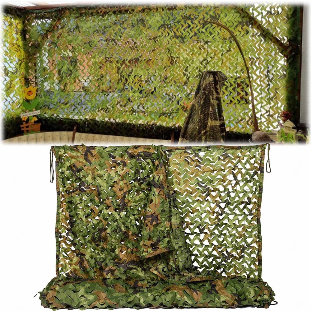 Jolan Camouflage Shade Net,Military Reinforced Camouflage Netting 23m 33m 34m 35m 36m 45m 48m 55m,Camping,Hunting,Army,Decorative,Car Cover,Sunscreen Camo Netting,Jungle-1.5x4m(4.9x13.1ft)