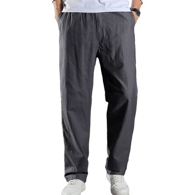 Mens Straight Leg Pants Plus Size Casual Outdoor Cargo Sweatpants Loose Comfort Stretch Jogger Pants with Pocket (Dark Grey,4X-Large)