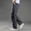 Mens Straight Leg Pants Plus Size Casual Outdoor Cargo Sweatpants Loose Comfort Stretch Jogger Pants with Pocket (Dark Grey,4X-Large) view 2