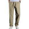 JEsilunmaMY Mens Straight Leg Pants Plus Size Casual Outdoor Cargo Sweatpants Loose Comfort Stretch Jogger Pants with Pocket (Yellow,6X-Large) view 1