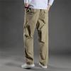 JEsilunmaMY Mens Straight Leg Pants Plus Size Casual Outdoor Cargo Sweatpants Loose Comfort Stretch Jogger Pants with Pocket (Yellow,6X-Large) view 3