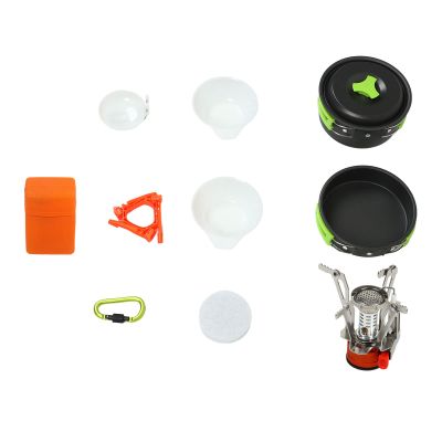 Camping Pots and Pans Set, Camping Cookware Cooking Food Grade Camping Dish Set for Outdoor Picnic