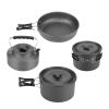 Restokki Camping Cookware Titanium, Camping Cooking Pots and Pans Set with Fry Pan Saucer Plate Bowl Soup Spoon for Outdoor Traveling view 1