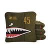 ACA Synergy Pro Professional Cornhole Bags Dual Sided Regulation 6x6 Set of 4 Patriotic Bomber Olive view 1