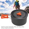 Portable Camping Cookware Mess Kit for Backpacking Gear, Camping Cooking Set with Tea Kettle Storage Bag Frying Pan for 2-3 People view 2