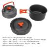 Portable Camping Cookware Mess Kit for Backpacking Gear, Camping Cooking Set with Tea Kettle Storage Bag Frying Pan for 2-3 People view 4