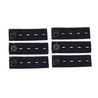 HomeSoGood 6Pcs Unisex Waist Band Pant Extender Belt Tight Trousers Jeans Skirts Maternity Button Hooks Garment Accessories(3.27inch,Black)