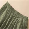 Hisanny Womens Plus Size Linen Pants Wide Leg Palazzo Trousers High Elastic Waist Flowy Culottes with Pockets Army Green 3X-Large view 2