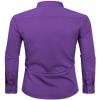 Alimens & Gentle Men's Purple Dress Shirt Slim Fit Long Sleeve Stain Shield Button Down Shirts Prom Party 2XL view 3