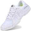 TUOTOM Girls White Cheer Shoes Youth Competition Cheerleading Dance Sneakers Breathable Athletic Training Tennis, White, 5.5 Big Kid view 1