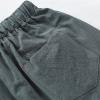 Mens Cotton Linen Wide Leg Capri Yoga Beach Pants Casual Drawstring Shorts Summer Lightweight Elastic Waist Baggy Harem Pants Army Green view 2