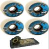 58mm Spitfire Wheels 80HD Charger Conical Clear/Blue Skateboard Wheels - 80a with Viper Strike Skateboard Bearings 8mm Precision ABEC 7 Skateboard Bearings - Bundle of 2 Items
