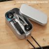 800ML Metal Bento Boxes, Metal Lunch Boxes Container Stainless Steel Bento Box for Outdoor Camping Picnic view 4