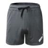 Mens Gym Workout Shorts 5" Inseam Quick Dry Lightweight Slim Fit SweatShorts Active Weightlifting Squatting Elastic Pants Grey view 1