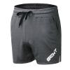 Mens Gym Workout Shorts 5" Inseam Quick Dry Lightweight Slim Fit SweatShorts Active Weightlifting Squatting Elastic Pants Grey view 2