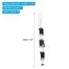PATIKIL Basketball Net Bag, 2 Pack Mesh Storage Sports Carry Bag Durable PP Single Ball Carrier Sturdy Thickened for Volleyball Soccer Football, White Black view 2
