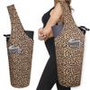 Leopard Print Yoga Mat Carrier - Long Tote with Pockets - Holds More Accessories - Fits Most Size Mats view 1