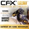 Franklin Sports MLB Batting Gloves - CFX Pro PRT Heavy Duty Protective Baseball + Softball Batting Gloves - Adult Padded Reinforced Leather - Adult Medium - Red Hi-Lite view 2