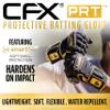 Franklin Sports MLB Batting Gloves - CFX Pro PRT Heavy Duty Protective Baseball + Softball Batting Gloves - Adult Padded Reinforced Leather - Adult Extra Large - White + Gold view 2