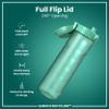 Ion8 1 Litre Water Bottle with Times to Drink, Leak Proof, Flip Lid, Carry Handle, Dishwasher Safe, BPA Free, Soft Touch Contoured Grip, Ideal for Gym, Health and Fitness, 32 oz, Teal view 4