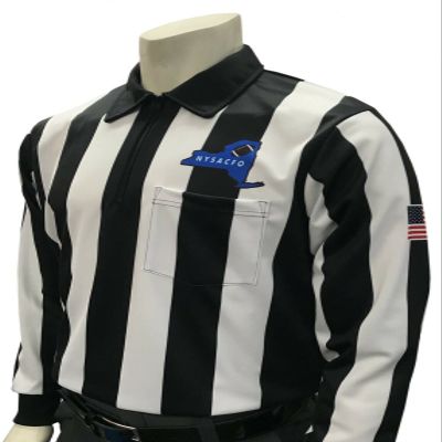 Smitty | USA129NY | 2 1/4" Stripes | New York NYSACFO | Football Officia lLong Sleeve Cold Weather Referee Shirt | Insulated (4XL)