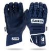 Franklin Sports MLB Batting Gloves - CFX Pro PRT Heavy Duty Protective Baseball + Softball Batting Gloves - Adult Padded Reinforced Leather - Adult Large - Navy Hi-Lite view 1