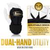 Franklin Sports Baseball Hand + Wrist Guard - PRT LG Series Adult Hand + Wrist Protector for Batting - Protective Shield - Righty + Lefty Hitters - Black + Gold - One Size - Adult view 4