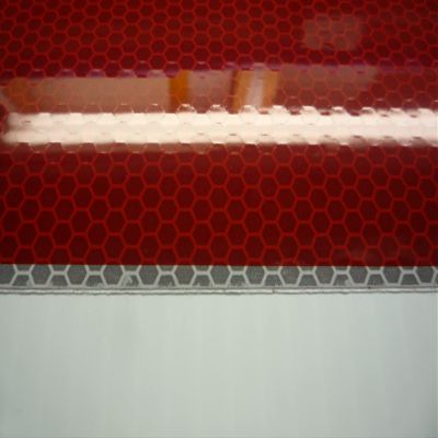 Red Reflective Solas3 Non-Adhesive sheeting Polyester Backed 20" x 11" Honeycomb Solas Grade Reflective, Also Reflective Under Night Vision
