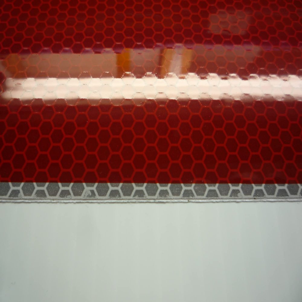 Red Reflective Solas3 Non-Adhesive sheeting Polyester Backed 20" x 11" Honeycomb Solas Grade Reflective, Also Reflective Under Night Vision